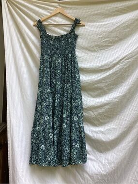 APRICOT NWT Green Floral Smocked Maxi Dress, size 12